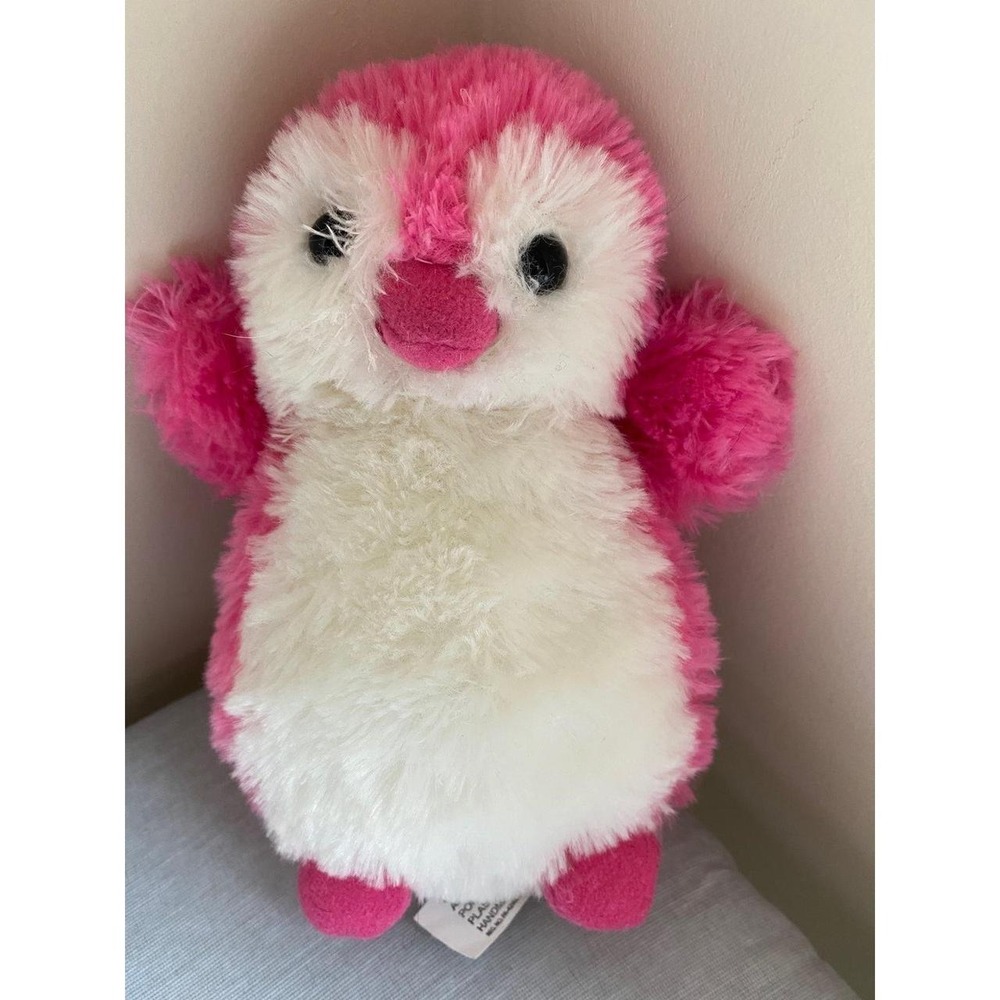 Aurora Baby Penguin Pink White 6" Plush Stuffed Animal Toy sku9